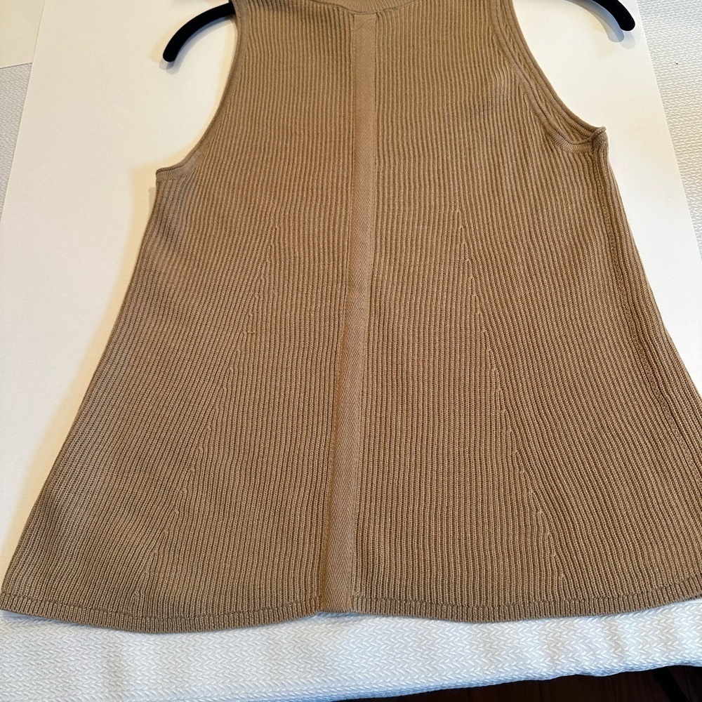 Splendid Cashmere Infused Rib Knit Pullover Sleeveless Stretch Tank in XS - Picture 3 of 9